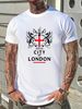 City Of London T-Shirt UK England Coat Of Arms Shirt Blaster Versatile Breathable Unisex Casual Stretched Top For Everyday Wear Stylish Soft_viptrois.com