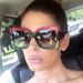 Women's Sunglasses Large Square Frame Sunglasses 97010 Fashion Colorful Glitter Sunglasses Retro Sunglasses_viptrois.com
