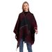 Women's Scarves Fringed Shawl Women's Fashion All-match Plaid Scarf Autumn and Winter Cashmere Split Cape Shawl_viptrois.com