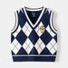 kids'clothing Boy's sweater vest baby V-neck sleeveless sweater_viptrois.com