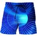 Men's Vortex Black Casual 3d Digital Printing Three-Dimensional Geometric Pattern Beach Pants Men's Shorts _viptrois.com