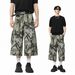 Men's Clothing Graffiti Camouflage Cropped Pants Summer Trendy Brand Pure Cotton Straight Tube Cropped Shorts For Men_viptrois.com