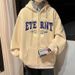Retro Letter Cardigan Hooded Sweatshirt Trendy Brand Loose And Versatile Casual Jacket_viptrois.com