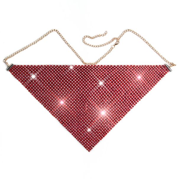Halloween With Rhinestones Triangle Nightclub Sparkling Rhinestone Accessories Mask For Women HD1201_viptrois.com