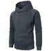 New Side Zipper Design Hooded Men's Solid Color Jacket Fashionable Casual Cardigan Sweatshirt_viptrois.com