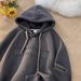 Men's Hoodie With Hat And Thick Velvet, Autumn And Winter New Trendy Men's Top_viptrois.com
