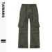 Men's Clothing Thai King Men's Wear 2024 Retro Paratrooper Pants Autumn and Winter Garment Dyeing Workwear Loose Multi Pocket Pants Men's Trousers_viptrois.com
