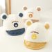 Style children's winter hat 0 12 months baby cute bear duckbill cap warm sunshade soft brim hat wholesale_viptrois.com