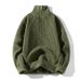 Men's Half-Zip Knit Sweater – Long Sleeve Unisex Pullover In Black/Grey/Army Green (Sizes M-3XL)_viptrois.com