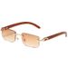Frameless Wooden Sunglasses For Men – Slingshot Design Trendy Optical Frames (Lightweight & Stylish)_viptrois.com