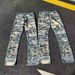 Men's Clothing 2025ss Independent Niuwang UC85 Digital Printing Washed Distressed Straight Wide Leg Loose Flared Denim Trousers_viptrois.com