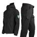 Pulse Pulse Outdoor Shark Skin Soft Shell Set For Men, Spring, Autumn, Winter, Military Style, Windproof, Breathable, Fleece-Lined,_viptrois.com
