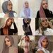 295 Colors Pearl Chiffon Bubble Scarf – Lightweight Gauze Long Headscarf For Women (Four Seasons, Versatile Styling)_viptrois.com