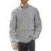 Men's Solid Color Knit Sweater - Classic Round Neck Long Sleeve Pullover, Soft & Breathable, Plus Size Available, Autumn Winter Casual Wear_viptrois.com