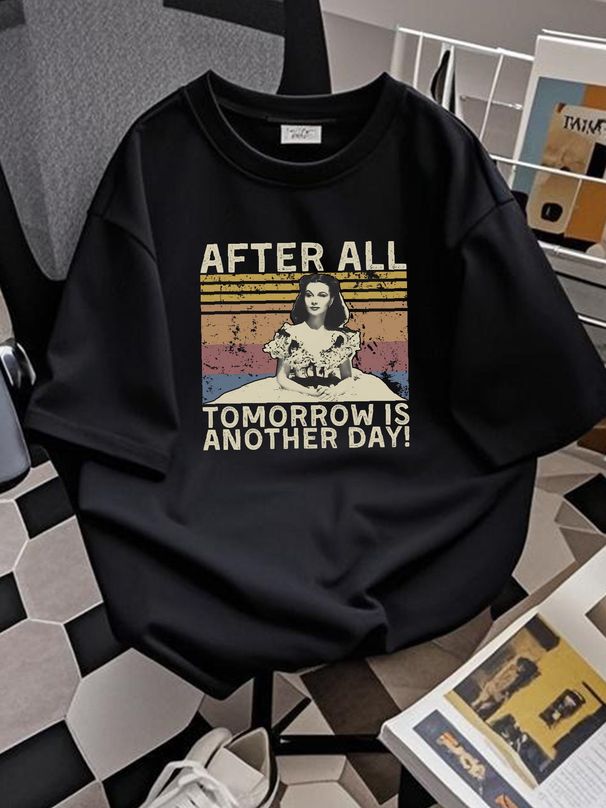 Gone With The Wind T Shirt After All Tomorrow Is Another Day Vinatge SweaT Versatile Comfortable Slightly Stylish Designer Clothes Stretched_viptrois.com