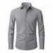 Men's Stretch Comfort Dress Shirt – Wrinkle-Resistant & Non-Iron, Breathable 4-Way Elastic Fabric, Classic Fit For Office & Business Casual_viptrois.com