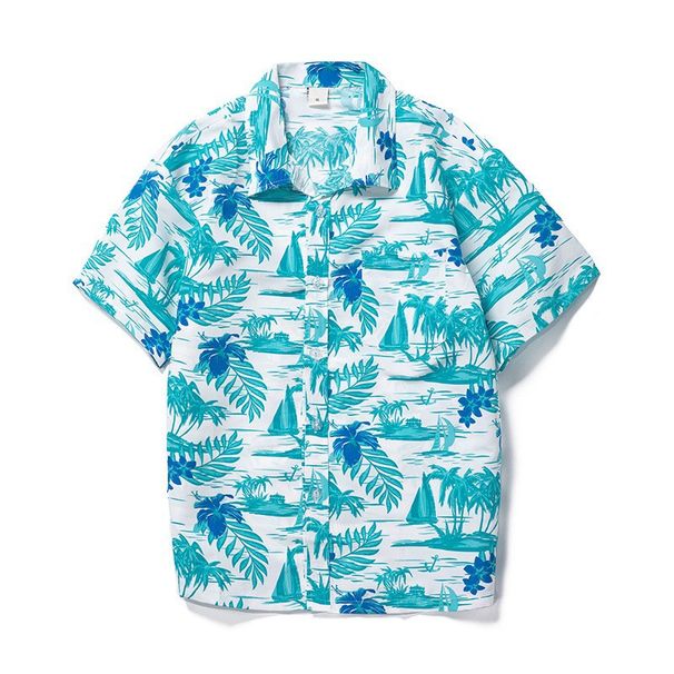 Men's Clothing Men's Hawaiian Floral Shirt – Stylish Short Sleeve Beach Shirt With Tropical Print, Breathable & Lightweight For Summer_viptrois.com