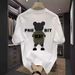Cotton Short-sleeved T-shirt Men's Summer New Casual Printing Versatile Loose Ruffian Handsome Trendy Top T-shirt_viptrois.com