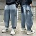 Boys' Denim Pants Spring And Autumn Children's Fall Sweatpants Casual Pants_viptrois.com