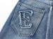 Man's clothing Fashion brand highlighted letters front and back printed casual solid color jeans for men and women_viptrois.com