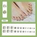 Cute Cartoon Style Expression Nail Art Feet Nails Avocado Green Nail Tablets Finished Toenails_viptrois.com