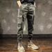 Men's Slim Fit Cargo Pants Tactical Military Green Sporty Casual Tapered Leg Long Pants For Spring Autumn_viptrois.com