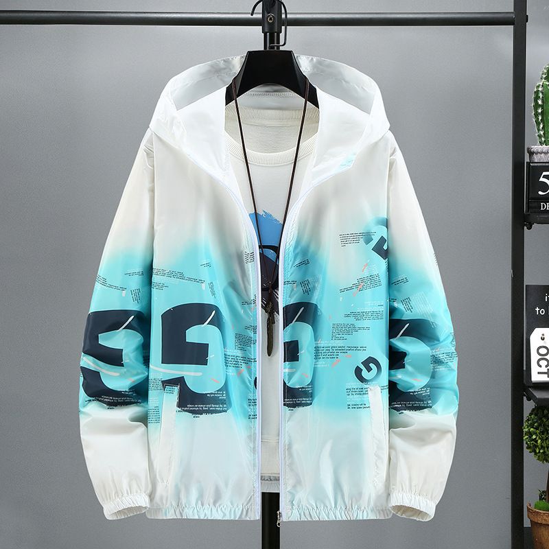 Men's clothing Summer trend sun protection jacket plus fat plus size men's outdoor sun protection clothing ultra-thin breathable student skin clothing_viptrois.com