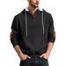 Cross-Border European And American New Men's Jacquard Hooded Pullover Long Sleeve Top Fashion Casual Sports Loose_viptrois.com