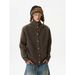 American Retro Atmosphere Button Stand Collar Cardigan For Men, Autumn Winter Cleanfit Versatile Lazy Knitted Sweater_viptrois.com