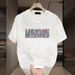 Trendy Brand Pure Cotton Printed Men's Short Sleeved 2025 New Summer Trend Casual Round Neck T-shirt_viptrois.com