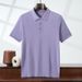 25th Summer New Tencel Lyocell Men's Polo Collar Knitted Short Sleeve T-Shirt Solid Color Base Shirt Top_viptrois.com