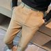 Men's Clothing High End Men's Casual Pants Summer Fashion Slim Straight Trousers Youth Nine Point Pants Men's New Style_viptrois.com