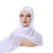 Elegant Pearl Chiffon Turban Set – Pleated Drawstring Hat & Matching Headscarf (Single Color Women's Headwear Combo)_viptrois.com
