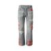 Men's Jeans High Quality American High Street Splicing Jeans Men's And Women's Spicy Pants Print_viptrois.com