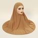 Women's Scarve Popular New Large Pullover Hat Solid Color Simple All Match Headscarf Female Malay Strap Long Scarf Integrated_viptrois.com
