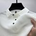 Men's Clothing High End Mesh Ice Silk Short Sleeved T Shirt Collar Summer Solid Color New Slip Material Polo_viptrois.com