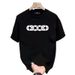 Men's Clothing Pure Cotton Summer Letter Print Short Sleeved T Shirt Simple Top Men's T Shirt Loose Half Sleeved Bottoming Shirt Trendy Brand_viptrois.com