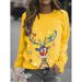 Men's Clothing Christmas Reindeer Print Long Sleeve Round Neck Sweatshirt For Women – Casual & Stylish, Comfortable Loose Fit, Multiple Colors & Sizes_viptrois.com