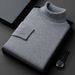 Men’s High-Neck Winter Sweater – Thickened Loose Fit Knit Pullover In Solid Colors (Caramel/Extra Black/Medium Gray/Camel/Ivory White/Tibetan Blue_viptrois.com