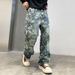 Men's Clothing Jacquard Jeans Fashion New Casual Street Denim Loose Straight Pants High Street Fashion All Match Trousers_viptrois.com