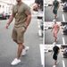 Men's 2-Piece Sport Short Sleeve Shirt & Shorts Set - Breathable Summer Casual Outfit For Gym & Outdoor_viptrois.com