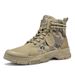 European Warm Series Xuanpin Camouflage Four Seasons Men's Trendy Casual Work Shoes Mid-top Martin Desert Combat Boots_viptrois.com