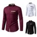 Men's Clothing New Men's Stand Collar Henry Shirt Plaid Colorblock Long Sleeve Shirt_viptrois.com