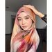 Muslim Headscarf Muslim Scarf Watercolor Series Cotton Shawl Satin Printed Scarf Ethnic Headscarf Women's Scarf 180*80cm_viptrois.com