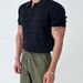 Men's Clothing Knitted Polo Shirt Short Sleeve Casual Half Sleeve Lapel T Shirt Fashion Slim Fit Top_viptrois.com