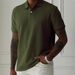 Men's Solid Color Polo Shirt, Breathable Casual Slim Fit Short Sleeve Top For Business Casual & Everyday Wear_viptrois.com