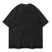 Men's Clothing Retro Distressed Short Sleeved T Shirt Personalized Printing Men's Half Sleeved Street Fashion Brand Pure Cotton Top T Shirt_viptrois.com