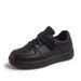 Children's Shoes Campus Leather Soft Sole White Shoes Boys' Casual Versatile Children's Sneakers Girls' Pure Black Running Shoes_viptrois.com