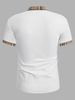 2023 Men's Short Sleeved Printed Polo Shirt With Lapel, Business And Casual Button_viptrois.com