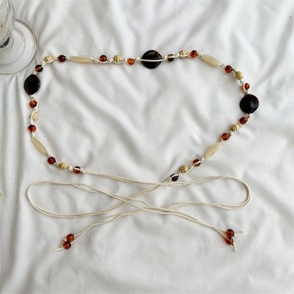 Xia Ethnic Handmade Woven Belt Women's Dress Decoration Waist Chain Versatile Personality Bohemian Style_viptrois.com